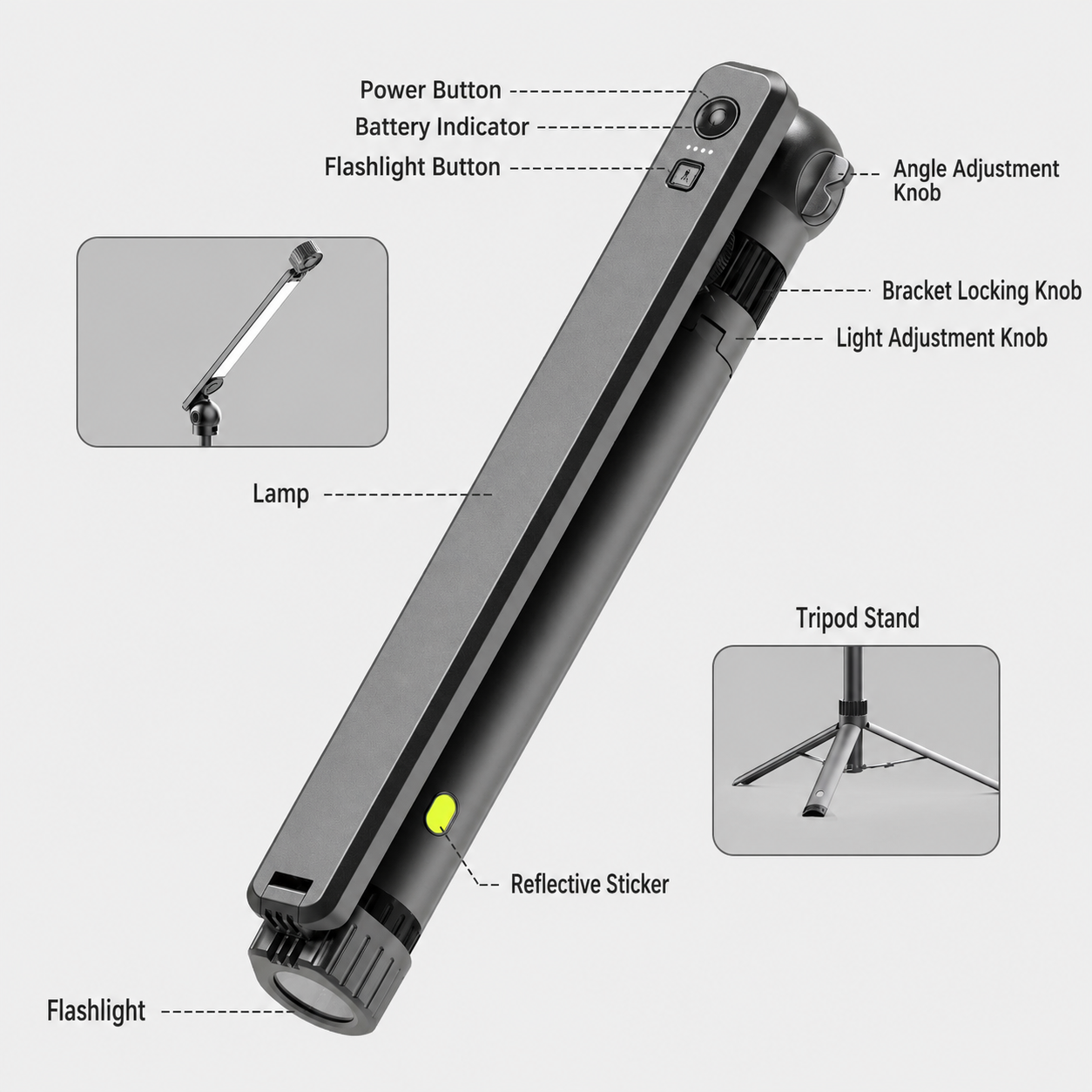 ThistleRay Z6 Telescopic Camping Light