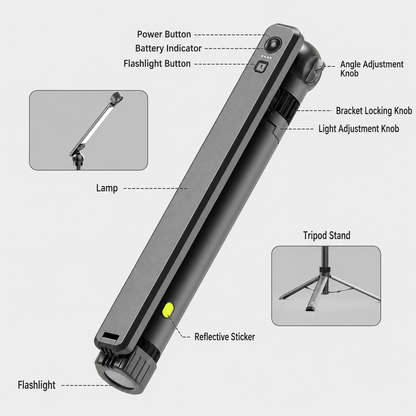 ThistleRay Z6 Telescopic Camping Light